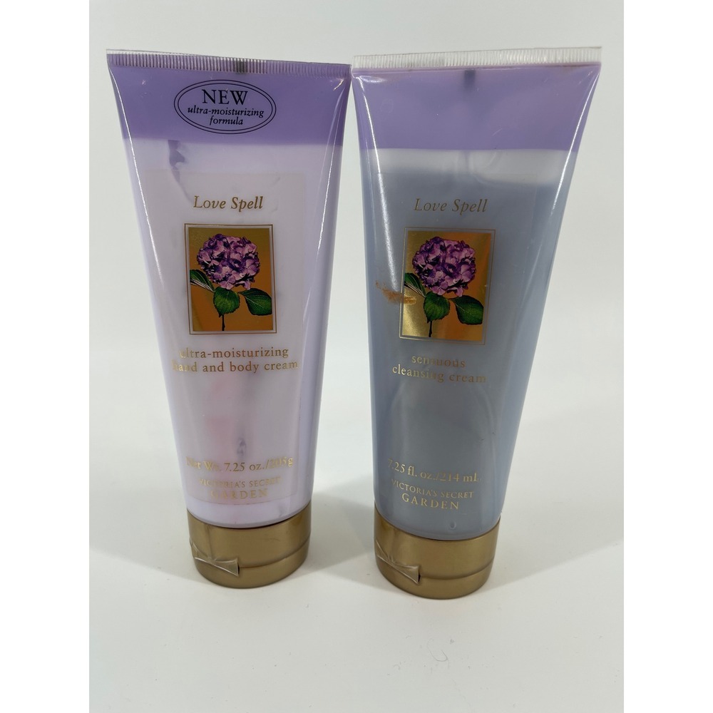 Victoria's Secret Love Spell Set Women 7.25oz Purple Vintage Garden Discontinued